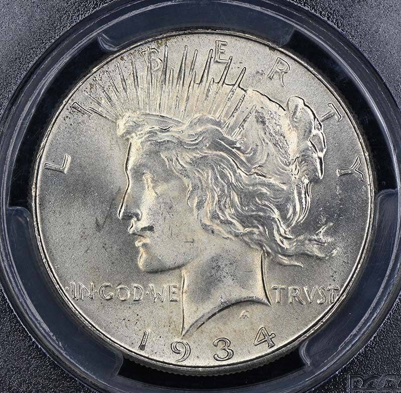MS63 PCGS 1 Dollar 1934 Peace - 2