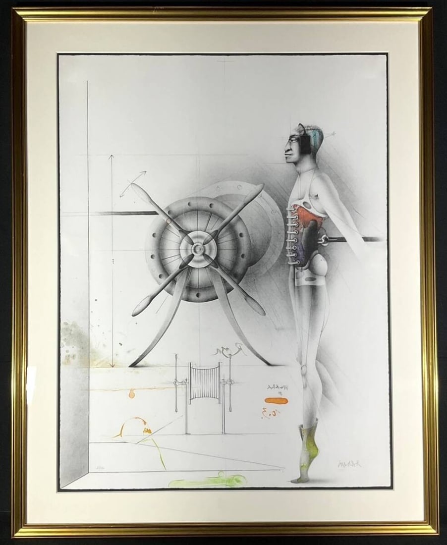 Paul Wunderlich Rosa Lithograph Signed Framed Art Ed 67/ 100 (1 of 10)