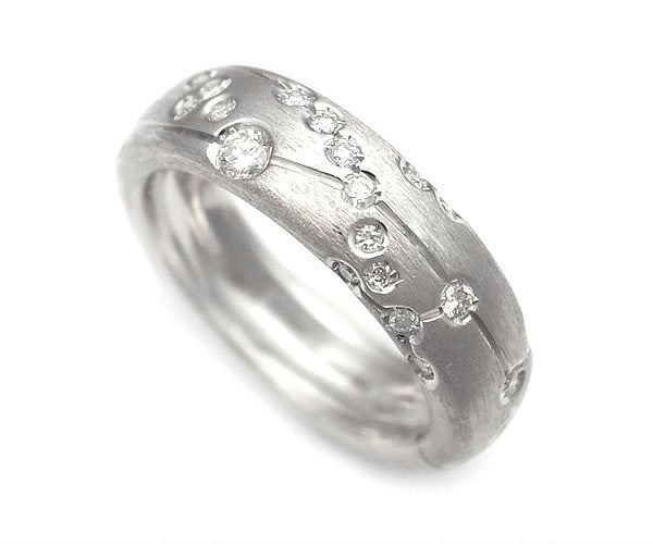 Diamond Taurus Zodiac Ring Astrum Repossi White Gold 18k US7 EU54.5 (1 of 5)