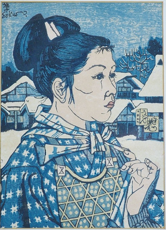 Jun ichiro Sekino Original Woodblock Print Sosaku Hanga Japanese Modern Art (1 of 1)