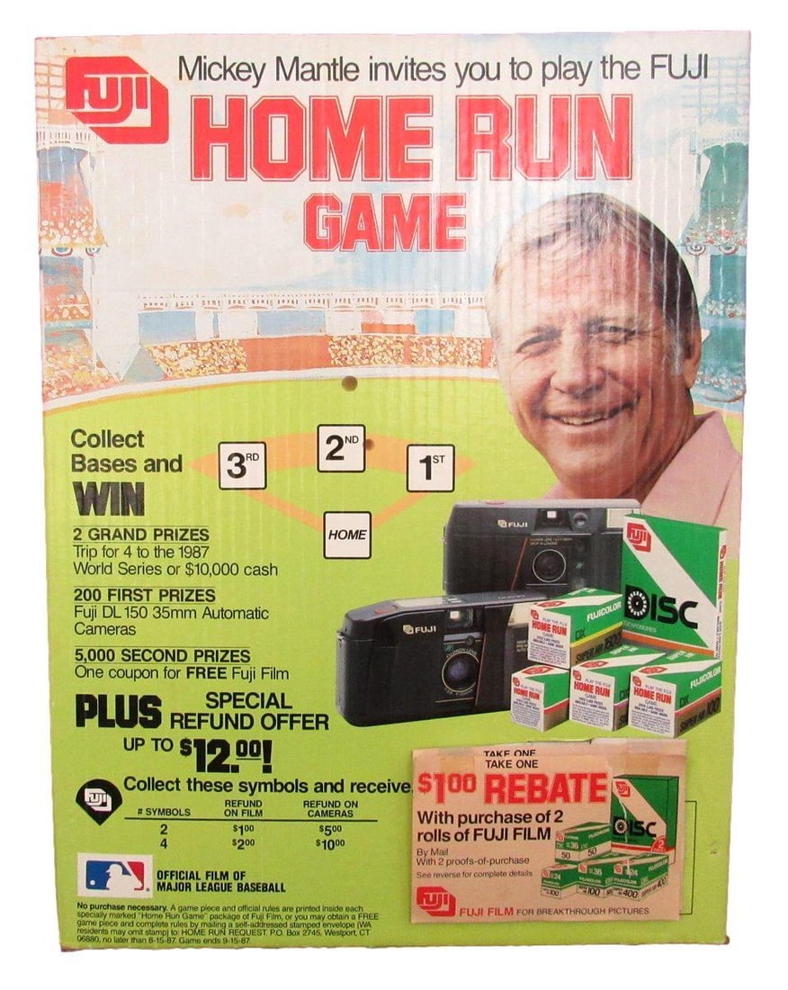 Mickey Mantle 1987 Home Run Game 16 inches x 20 inches Store Display 195615 (1 of 6)