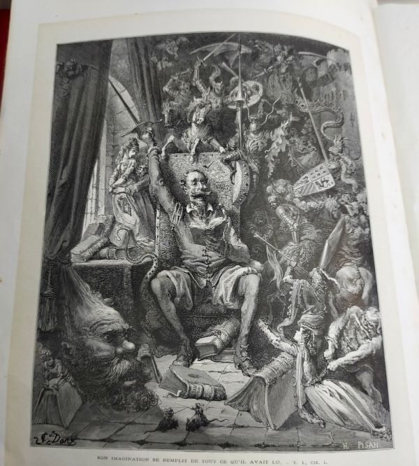 1863 Hachette Don Quixote Gustave Dor First Edition 2 Vols Complete Wood Engrav (1 of 10)