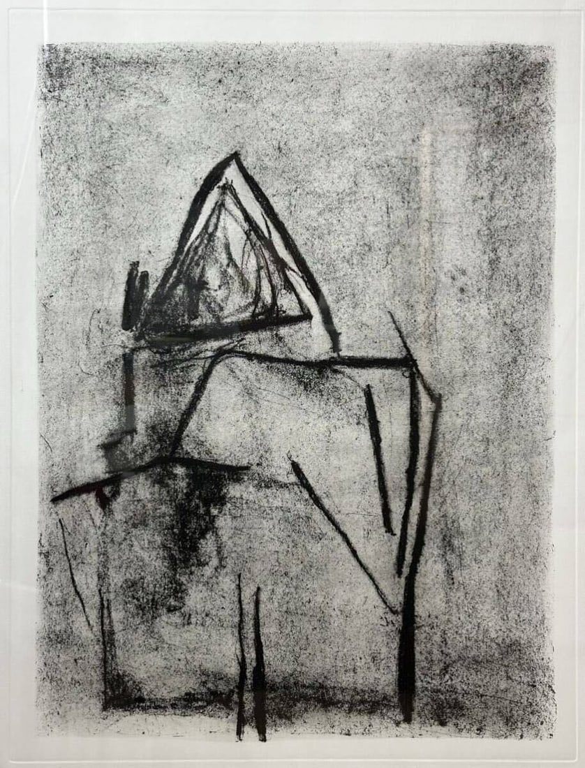 Master Giuseppe Santomaso Authentic Aquatint Signed Print Framed - 2