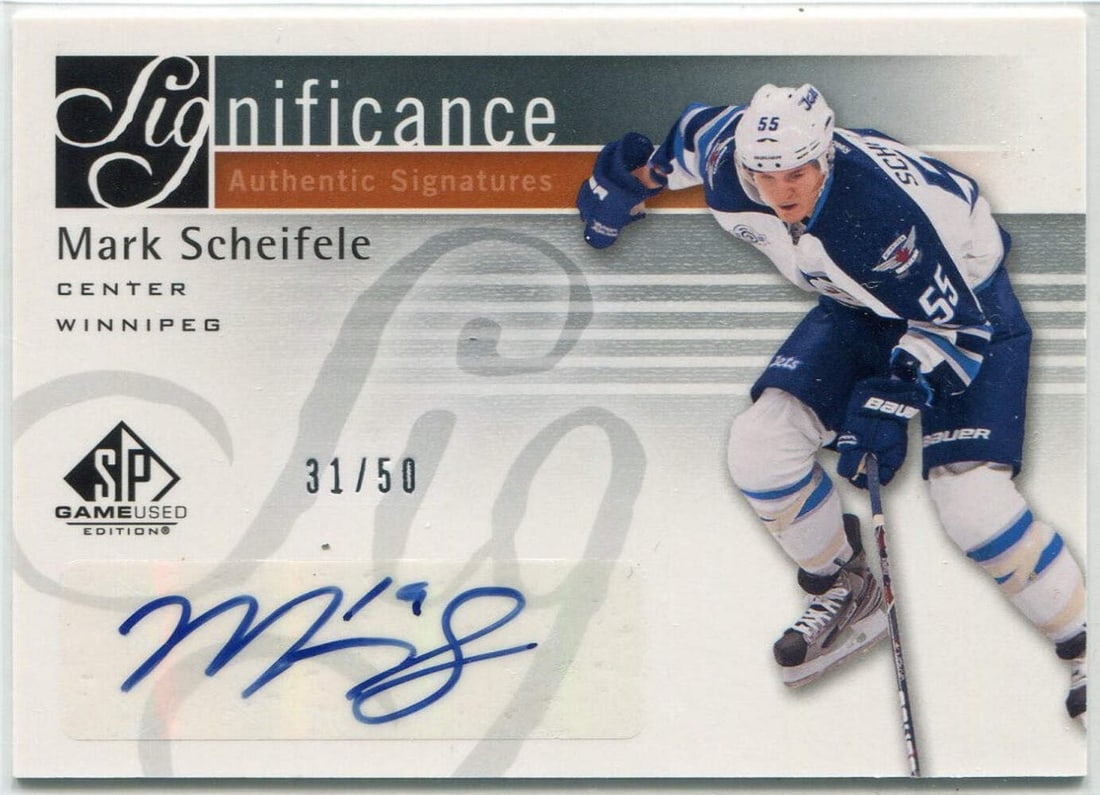 Mark Scheifele Autographed 2011 - 2012 Upper Deck SP Game Used RC 31/ 50 (1 of 2)