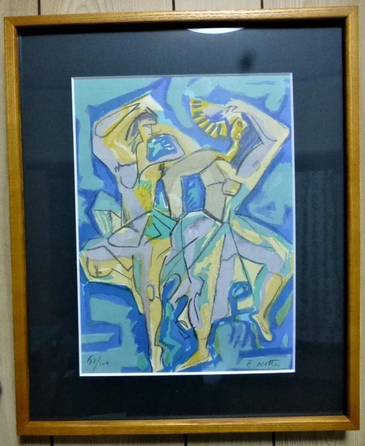 Futurist signed lithograph festival notte emilio italian art modern (1 of 4)