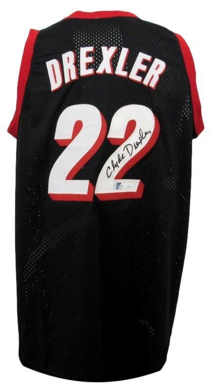 Clyde Drexler HOF Autographed Custom Basketball Jersey Blazers JSA 183188 (1 of 5)
