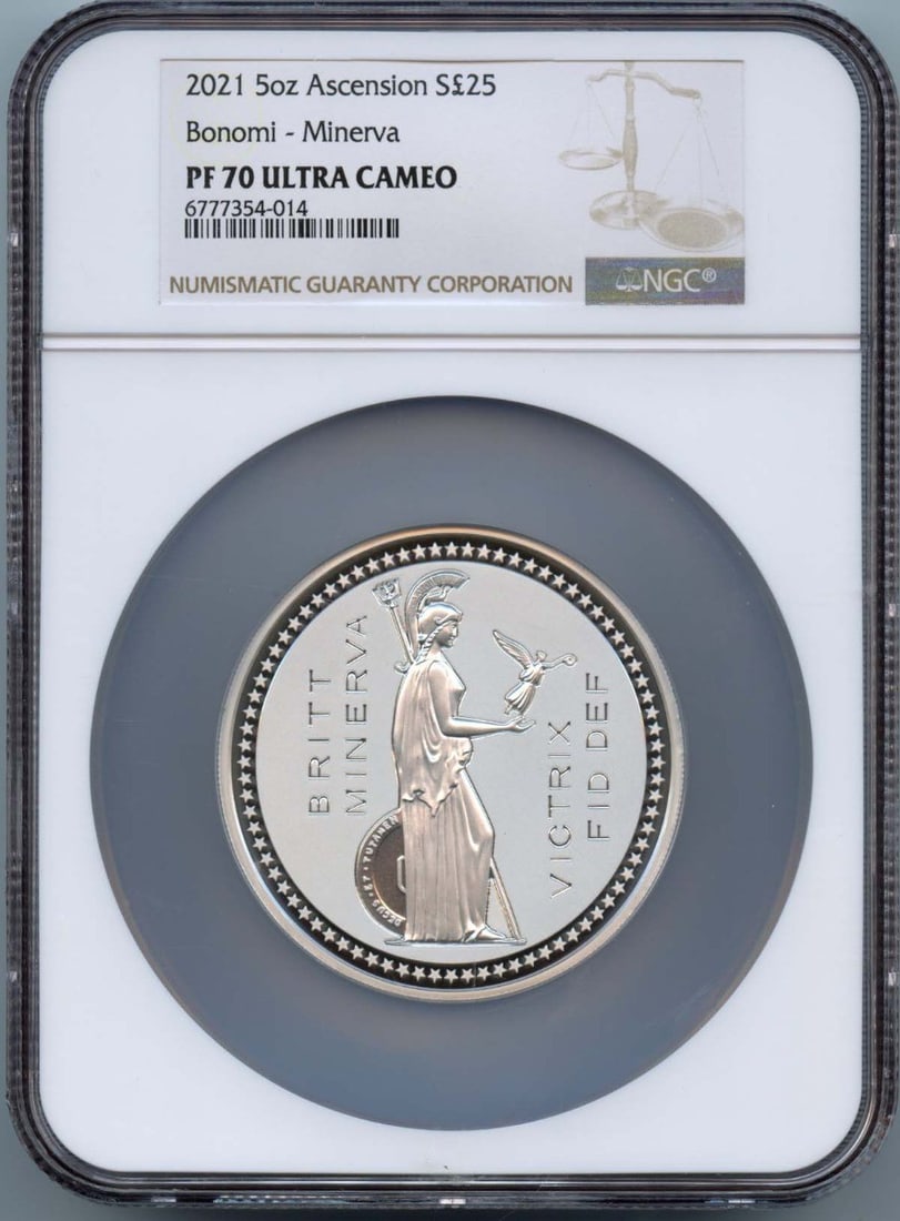 Ascension 5oz 2021 Bonomi S25PND NGC PR70DCAM Minerva (1 of 1)