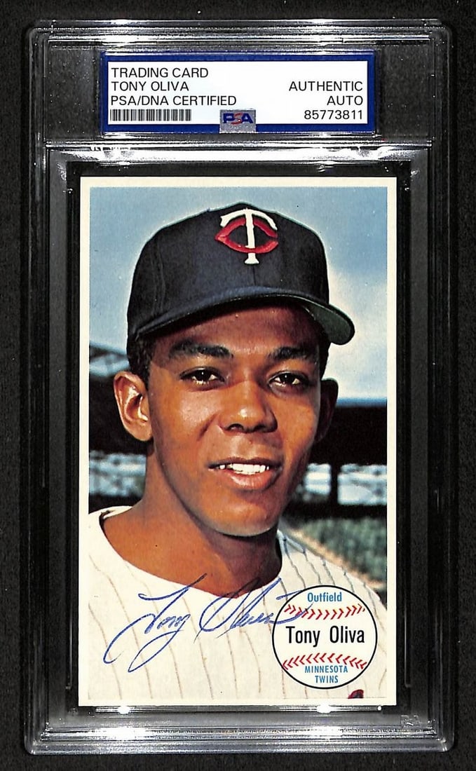 Tony Oilva HOF Signed/ Auto 1964 TOPPS Giants Card #44 Twins PSA/ DNA 205209: Tony Oilva HOF Signed/ Auto 1964 TOPPS Giants Card #44 Twins PSA/ DNA 205209 Item Specifics: Original/Reprint: Original Product: Photo Sport: Baseball Product Disclaimer: Not affiliated with any team 