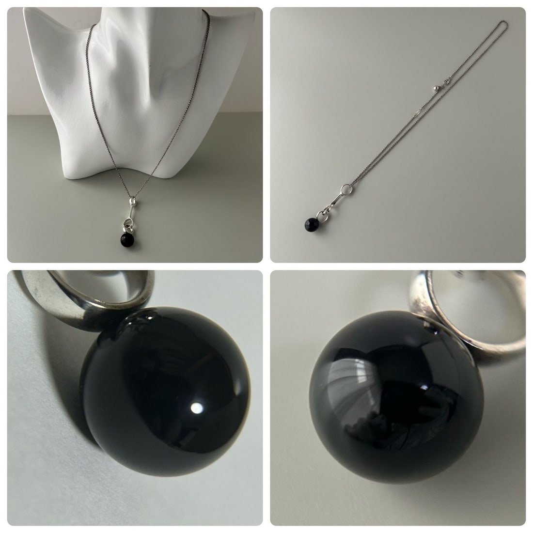 Sterling silver necklace sterling black agate pendant overgaard regitze georg jensen 473b: Sterling silver necklace sterling black agate pendant overgaard regitze georg jensen 473b Item Specifics: Brand: Georg Jensen Type: Necklace Metal Purity: 925 Color: Silver Style: Pendant Base Metal: 