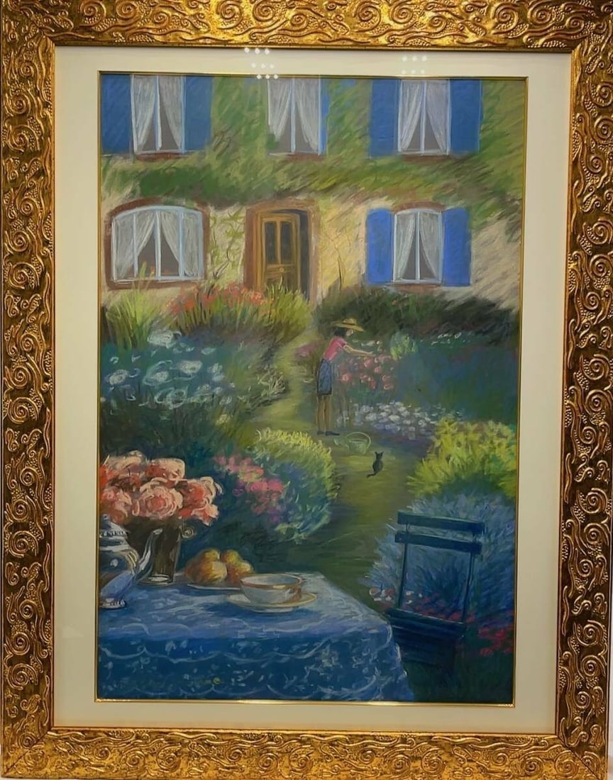 Alain Bonnec (France 1952 - ) Original Pastel Painting Signed Framed (1 of 3)