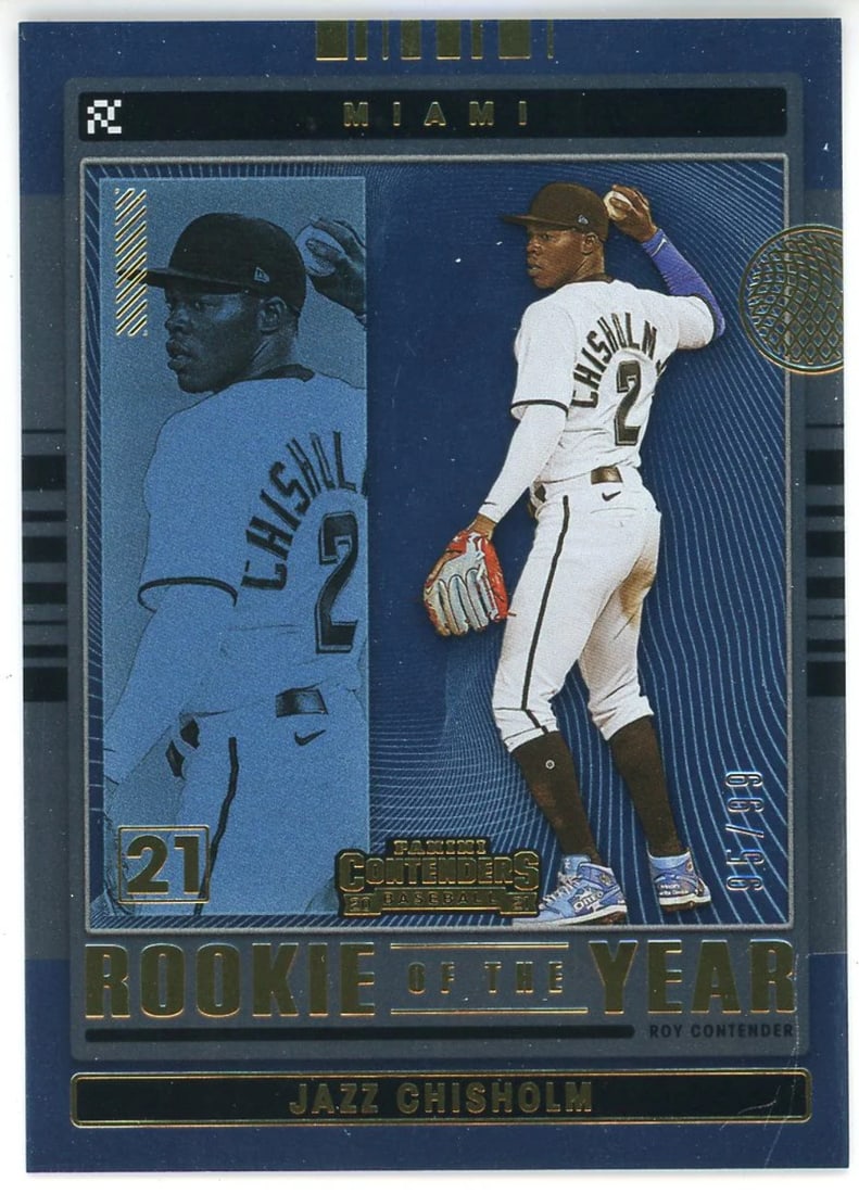 Jazz Chisholm 2021 Panini Contenders Rookie of the Year Card #ROY-JC (1 of 2)