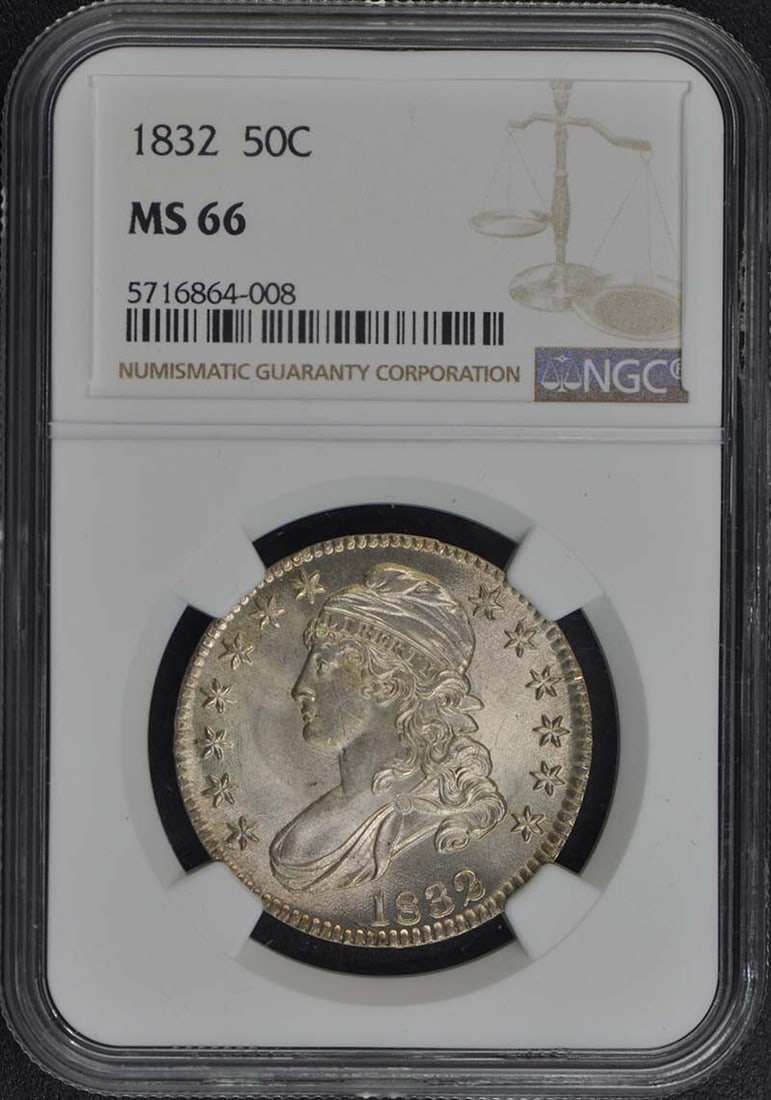 1832 Capped Bust, Lettered Edge 50C NGC MS66 (1 of 3)