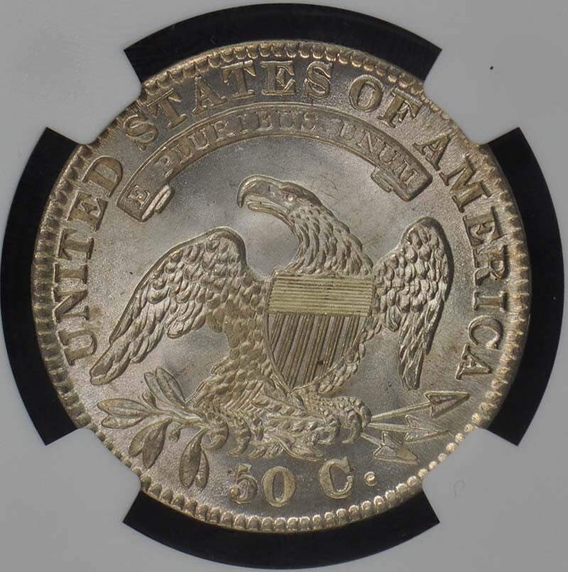 1832 Capped Bust, Lettered Edge 50C NGC MS66 - 3