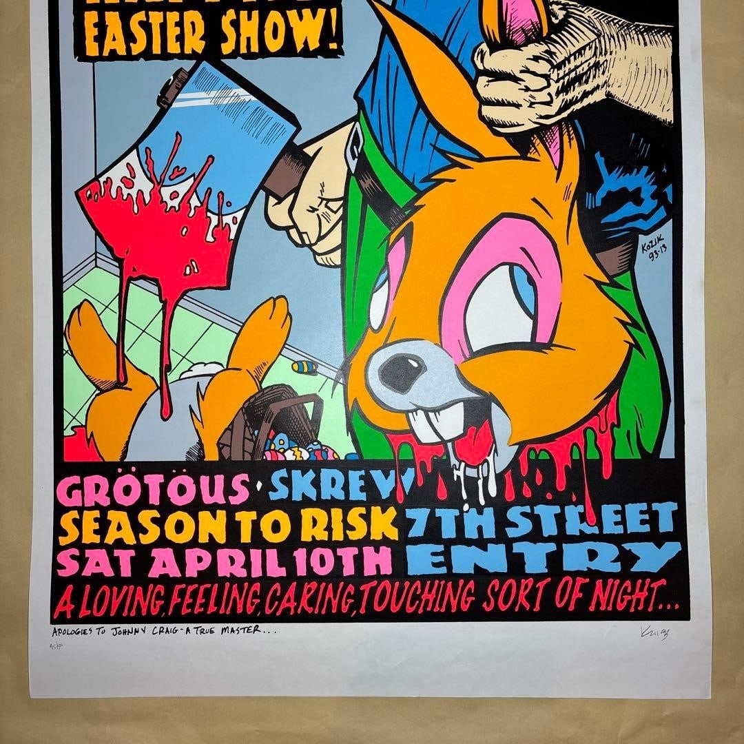 KOZIK KILLDOZER Poster 1993 Silkscreen Signed Limited Edition Print - 7