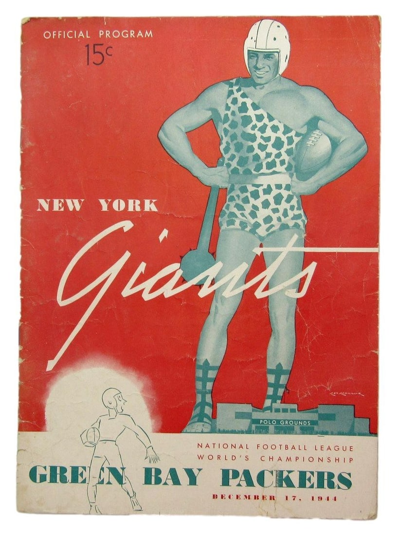 Dec. 17, 1944 Giants vs. Packers NFL Championship Football Game Program 208211: Dec. 17, 1944 Giants vs. Packers NFL Championship Football Game Program 208211 Original 1944 Giants vs. Packers NFL Championship Football Game Program, featuring the historic matchup between two of fo