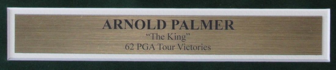Signed AUTO Pin Flag Framed JSA Arnold Palmer Invitational - 3