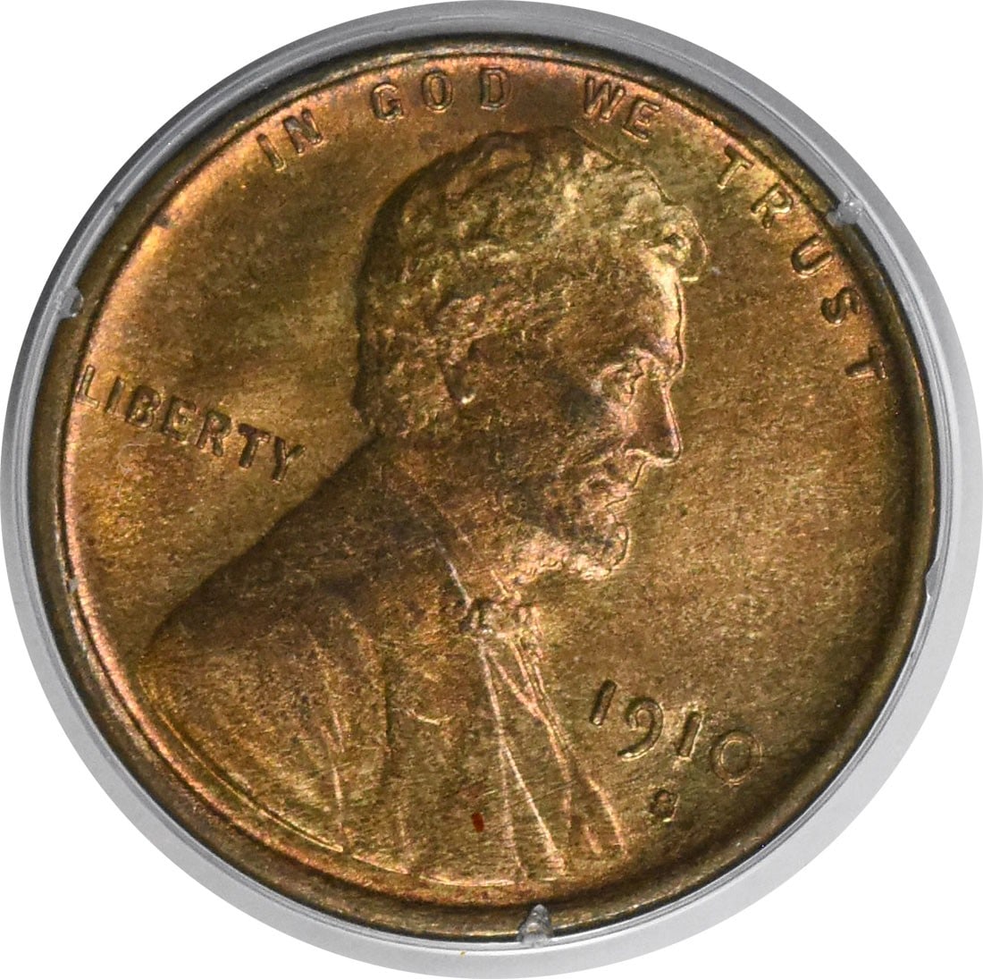 Lincoln Cent 1910-S MS65RD PCGS - 2