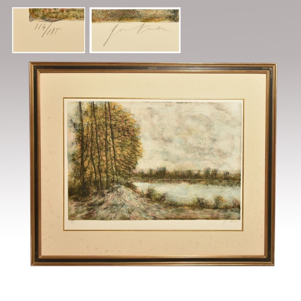 Bernard Gantner Lithograph Landscape Pencil signed ED185 Framed (1 of 9)