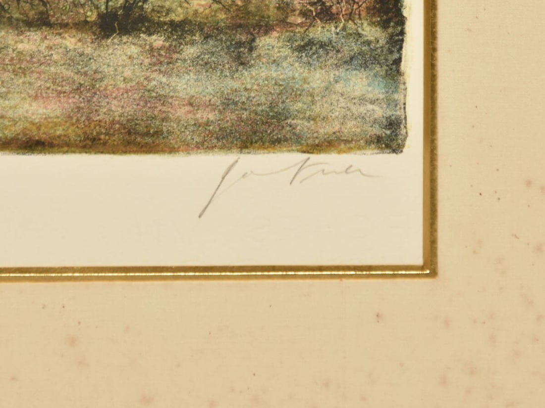 Bernard Gantner Lithograph Landscape Pencil signed ED185 Framed - 5