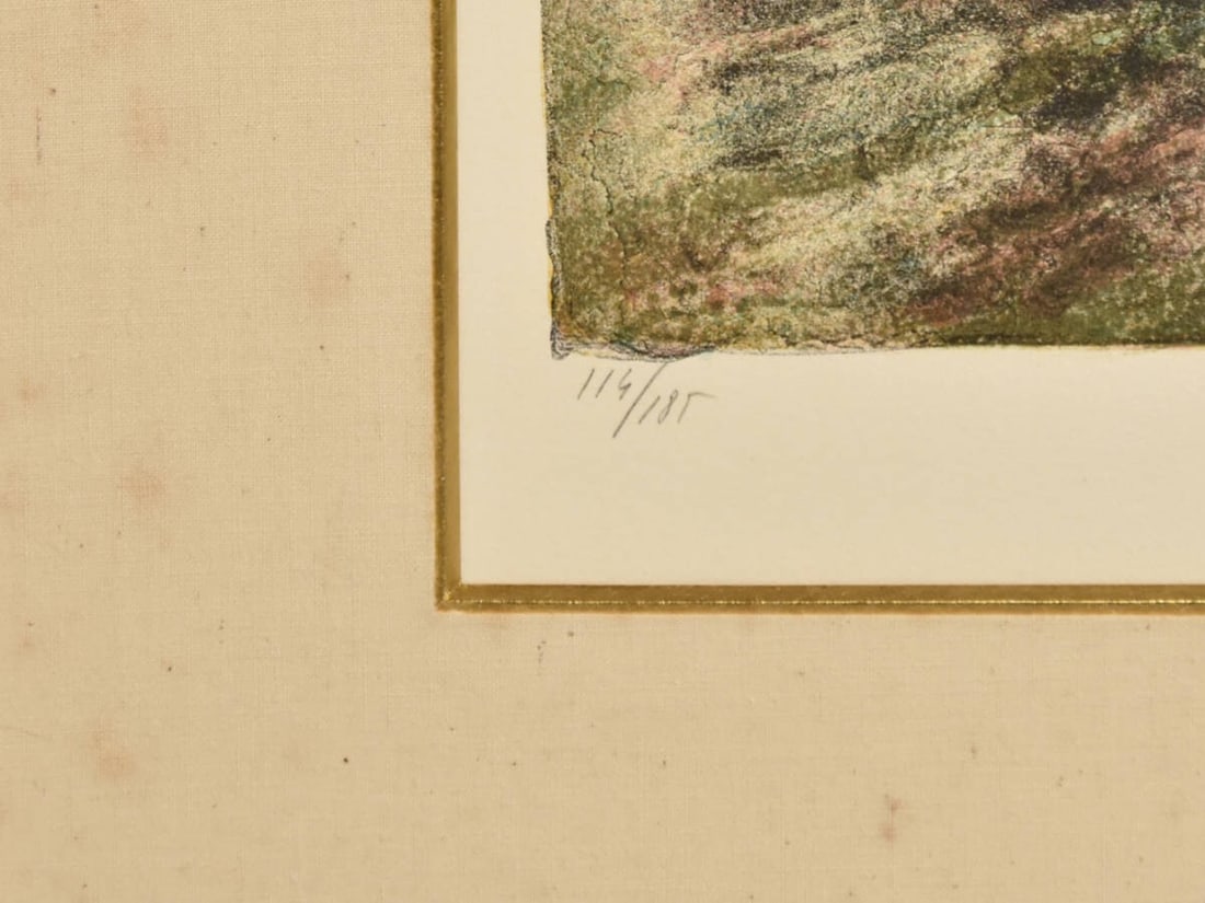 Bernard Gantner Lithograph Landscape Pencil signed ED185 Framed - 6
