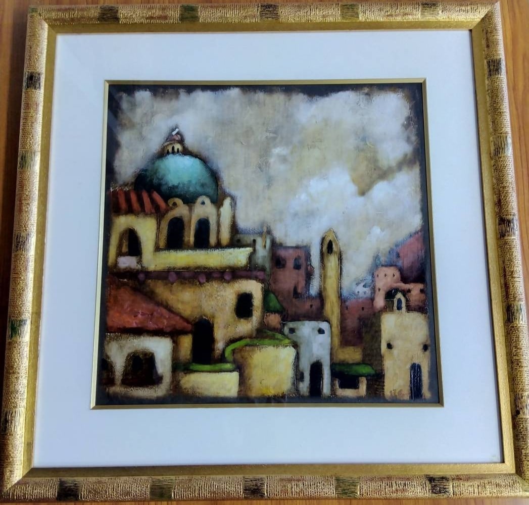 Babak Emanuel Original Mixed Media Mediterranean Townscape Signed, Framed: Babak Emanuel Original Mixed Media Mediterranean Townscape Signed, Framed Item Specifics: Unit Of Sale: Single Piece Artist: Babak Emanuel Signed By: Babak Emanuel Size: Medium Signed: Yes Material: P