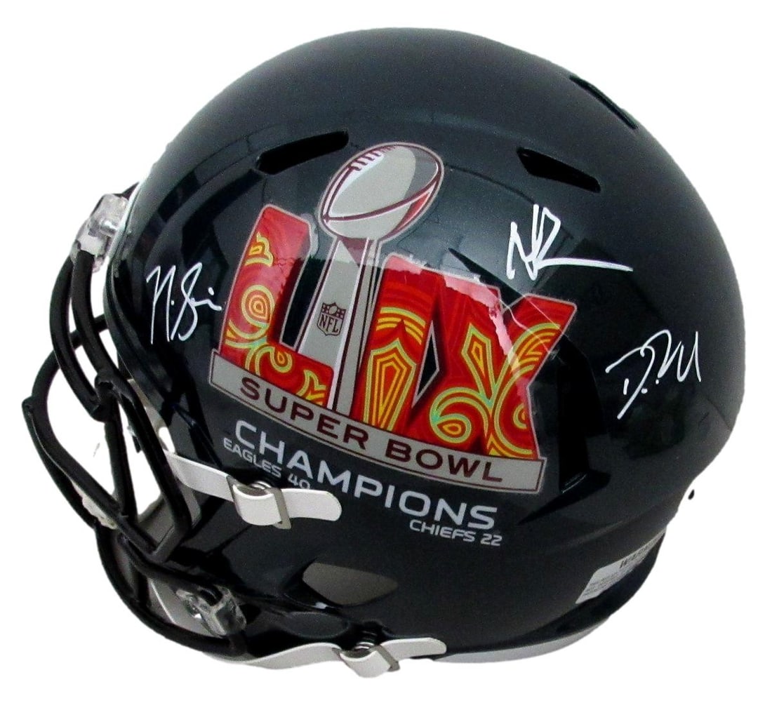 Big Dom Roseman Signed SB LIX Full Size Replica Eagles Champs Helmet: Big Dom Roseman Signed SB LIX Full Size Replica Eagles Champs Helmet Item Specifics: Autograph Authentication: Beckett Authentication Services (BAS) Original/Reprint: Original Player: A.J. Brown Produ