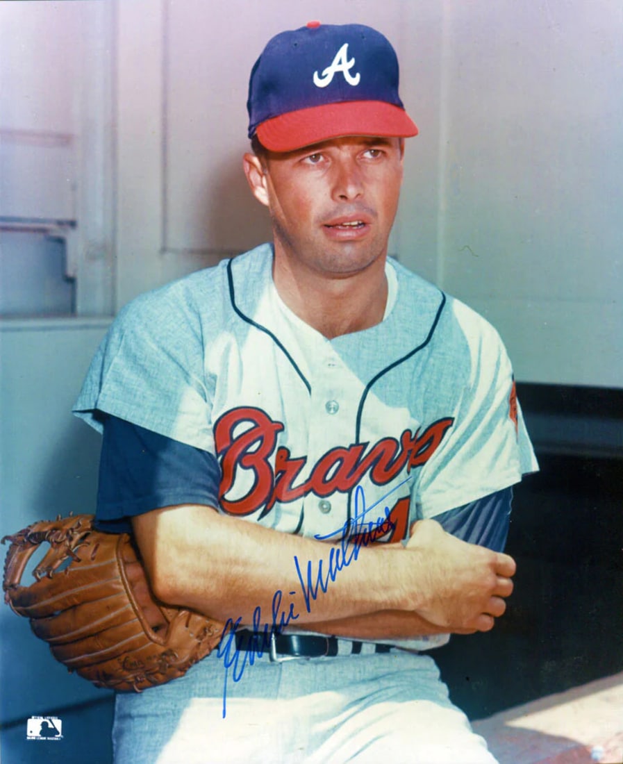 Eddie Mathews Autographed 8x10 Baseball Photo: Eddie Mathews Autographed 8x10 Baseball Photo Eddie Mathews' sharpie signature across the front of this 8x10 baseball photo adds a touch of authenticity to this unique piece. The Boston Braves legend'