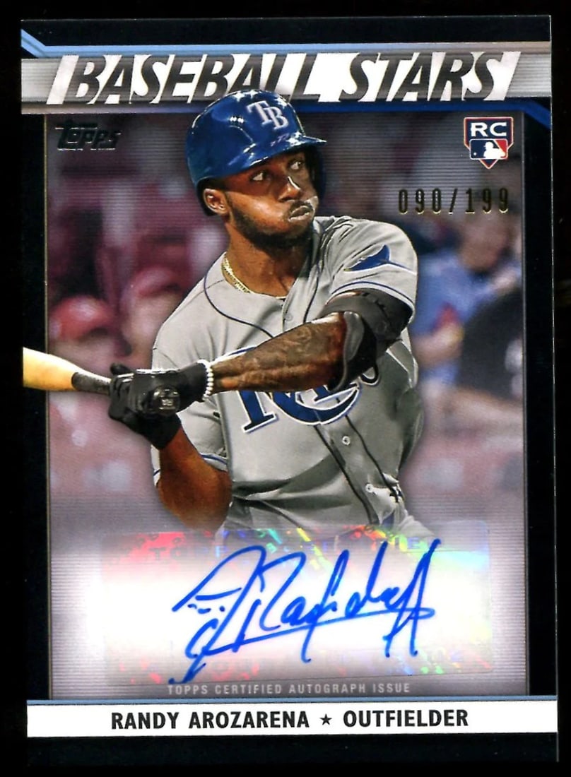 Randy Arozarena 2020 Topps Series 2 Autographed Rookie Card #90/ 199 (1 of 2)