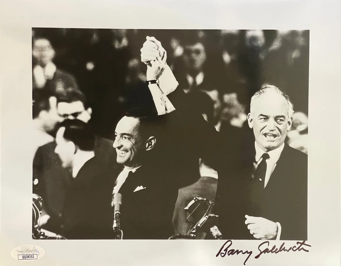 Barry Goldwater Autographed 8x10 Photo (JSA): Barry Goldwater Autographed 8x10 Photo (JSA) Item Specifics: Brand: James Spence Authentication (JSA) Barry Goldwater Autographed 8x10 Photo Signed across the front of the photo in black sharpie Produ