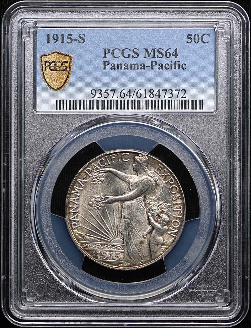 PANAMA PACIFIC 1915-S 50C Silver Commemorative PCGS MS64 (1 of 6)