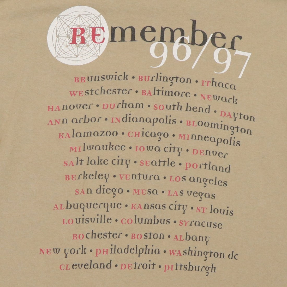 Rusted Root Remember Tour 1996 Shirt - 5