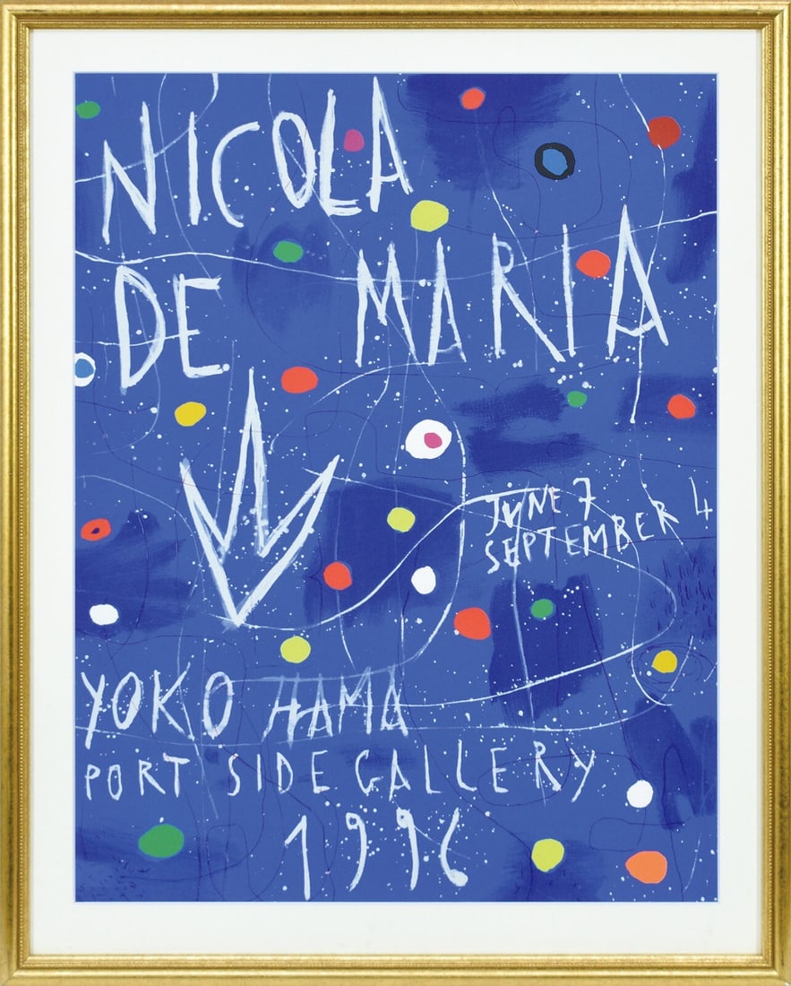 Nicola De Maria "Yokohama Port Side Gallery" Lithograph Blue Pop 1996: Nicola De Maria "Yokohama Port Side Gallery" Lithograph Blue Pop 1996 Item Specifics: Primary Material: Paper Type: Lithograph Color: Multi-Color Original/Reproduction: Antique Original Featured Refin