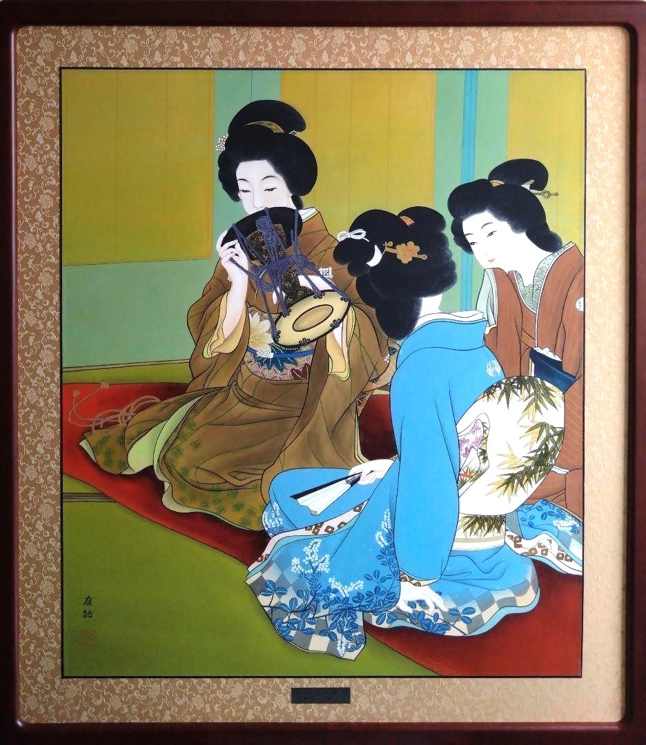 Hitomi Tomoki Japanese Nihonga Painting Beauty Women Kimono Mineral Pigment: Hitomi Tomoki Japanese Nihonga Painting Beauty Women Kimono Mineral Pigment Item Specifics: Artist: Tomoki Hitomi Unit Of Sale: Single Piece Signed By: Tomoki Hitomi Signed: Yes Size: Large Framing: F