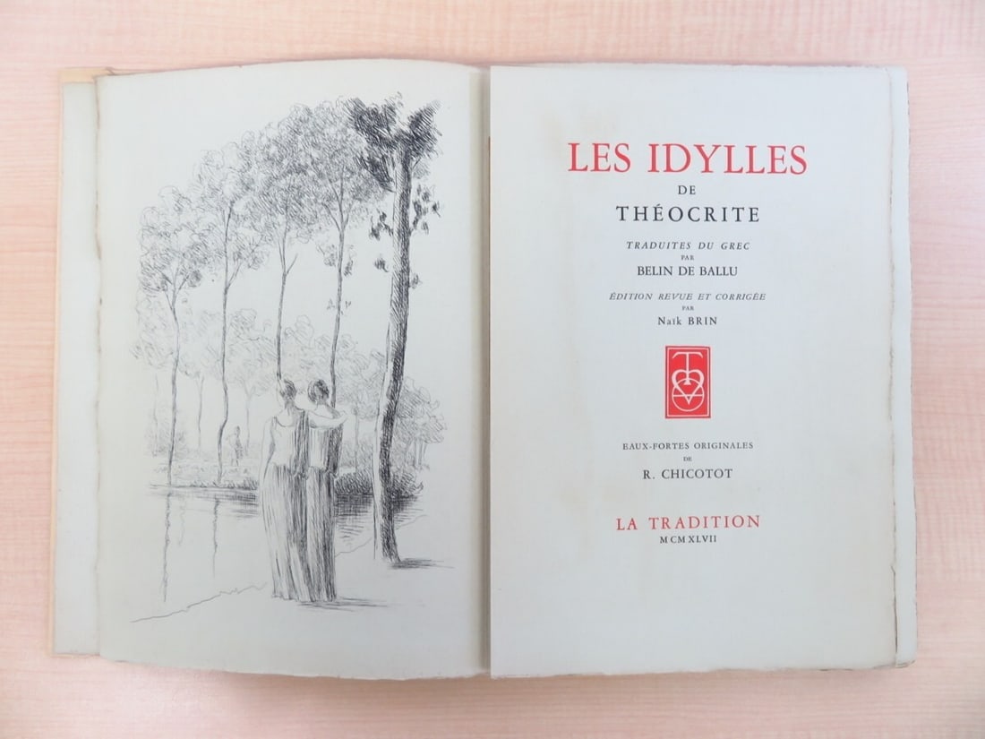 LES IDYLLES de Theocrite - Limited Edition with Original Etchings by R. Chicotot (1 of 10)
