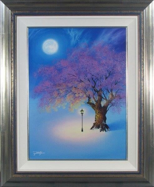 Jon Rattenbury Original Acrylic on Canvas Signed Framed Sakura Winter (1 of 2)
