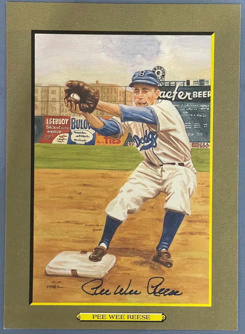 Greatest Moments of Pee Wee Reese Autographed Postcard (JSA) (1 of 2)