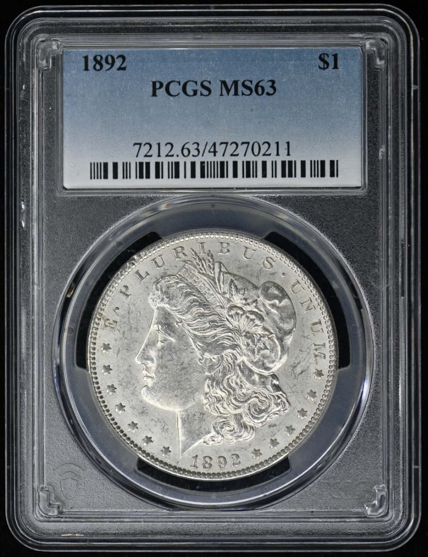 Morgan Dollar MS63 PCGS 1892: Morgan Dollar MS63 PCGS 1892 The 1892 Morgan Dollar MS63 PCGS is an uncirculated coin featuring the iconic design of George T. Morgan, minted in Philadelphia. With a grade of MS63 from the Professiona