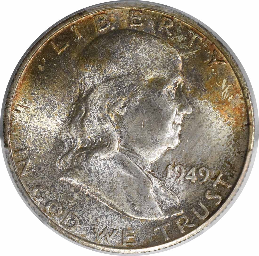 1949-S Franklin Silver Half Dollar MS66+FBL PCGS - 2