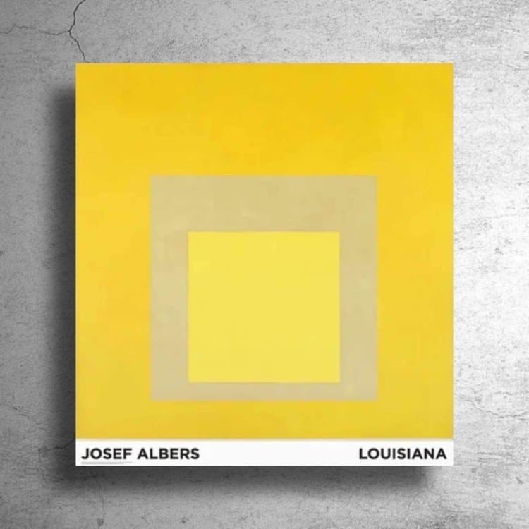 Josef Albers Poster Denmark Rare Homage Climate Square Yellow 1961 (1 of 1)