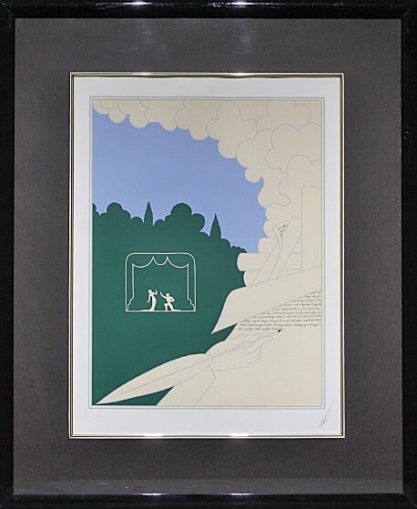 Hand Signed Framed Playwright Erte Original Print Ed300 (1 of 8)