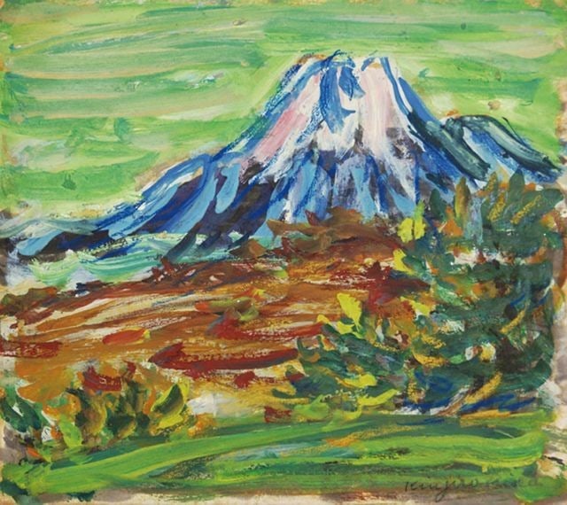 Kida Kinjiro Original Oil Painting Shikishi Mountain Japanese Art: Kida Kinjiro Original Oil Painting Shikishi Mountain Japanese Art Item Specifics: Artist: Kinjiro Kida Subject: Mountain Material: Oil on Shikishi Board Style: Japanese Year Of Production: 2010 Produc