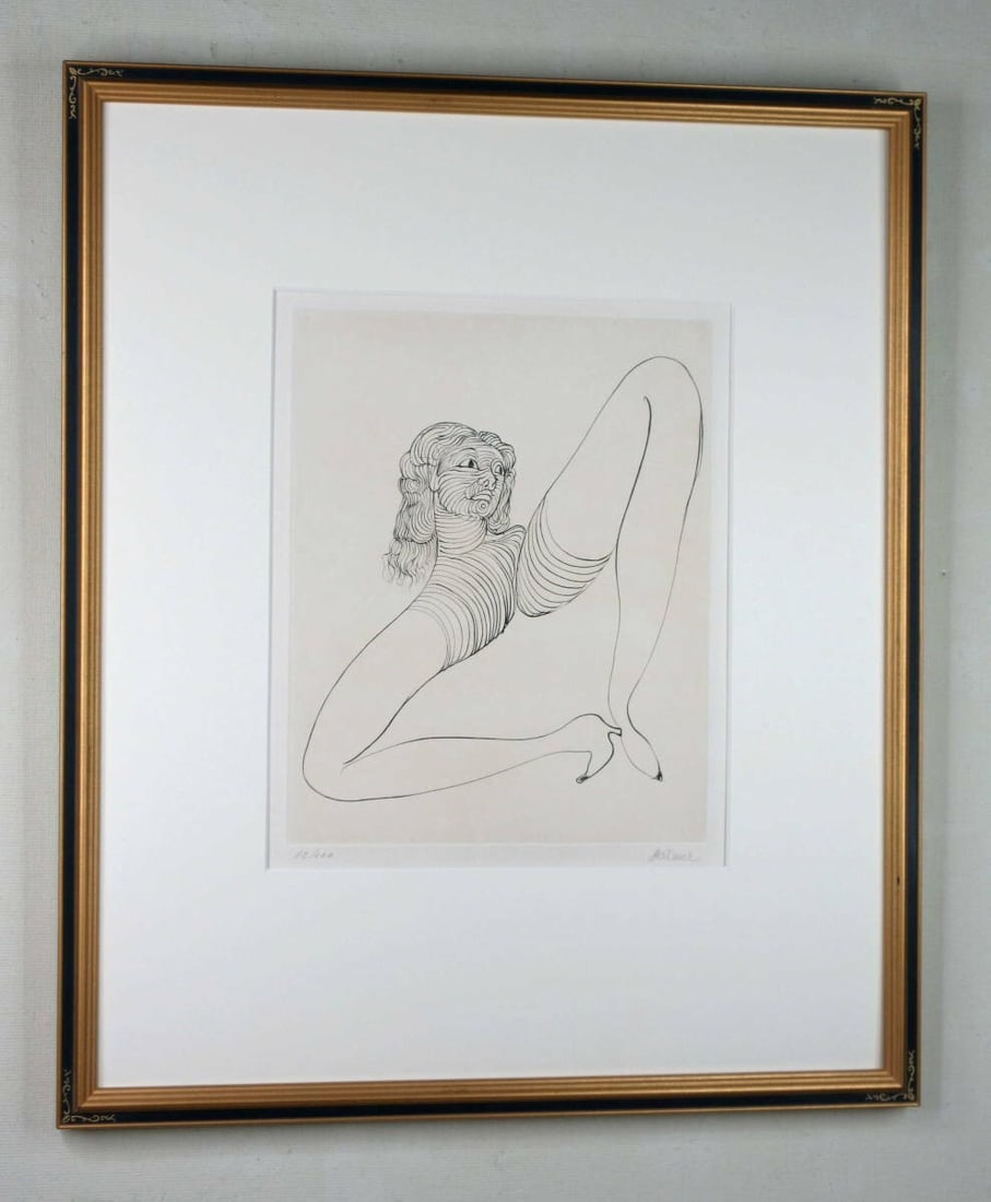 Bellmer Original Signed Etching Pencil Numbered Framed - 2