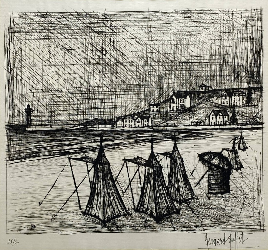 BERNARD BUFFET "Coast" Etching Drypoint Signed Framed Limited To 60 With Box: BERNARD BUFFET "Coast" Etching Drypoint Signed Framed Limited To 60 With Box Item Specifics: Artist: Bernard Buffet Product Disclaimer: Please review the full description and photos. Lithographs may b