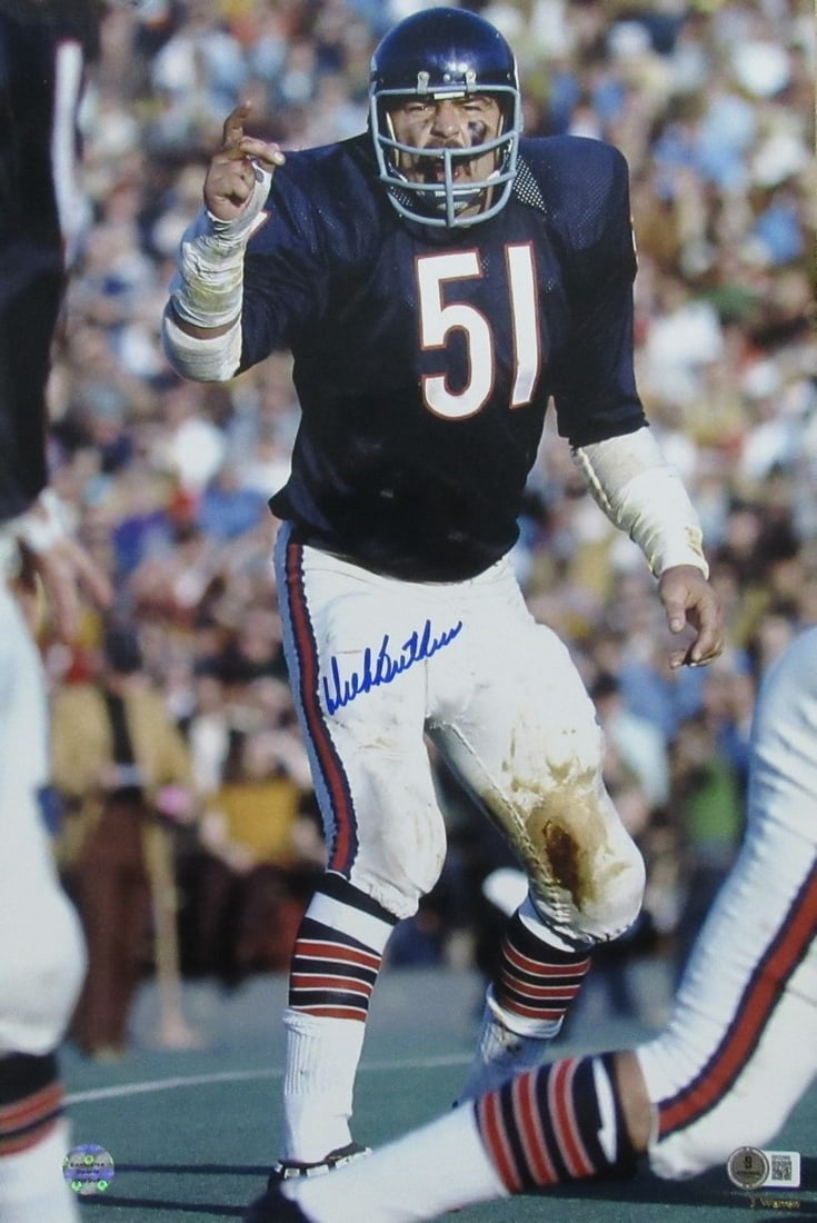 Dick Butkus HOF Signed/ Auto 12x18 Photo Chicago Bears BAS/ Beckett 198549: Dick Butkus HOF Signed/ Auto 12x18 Photo Chicago Bears BAS/ Beckett 198549 Item Specifics: Original/Reprint: Original Product: Photo Signed: Yes Sport: Football Product Disclaimer: Not affiliated with