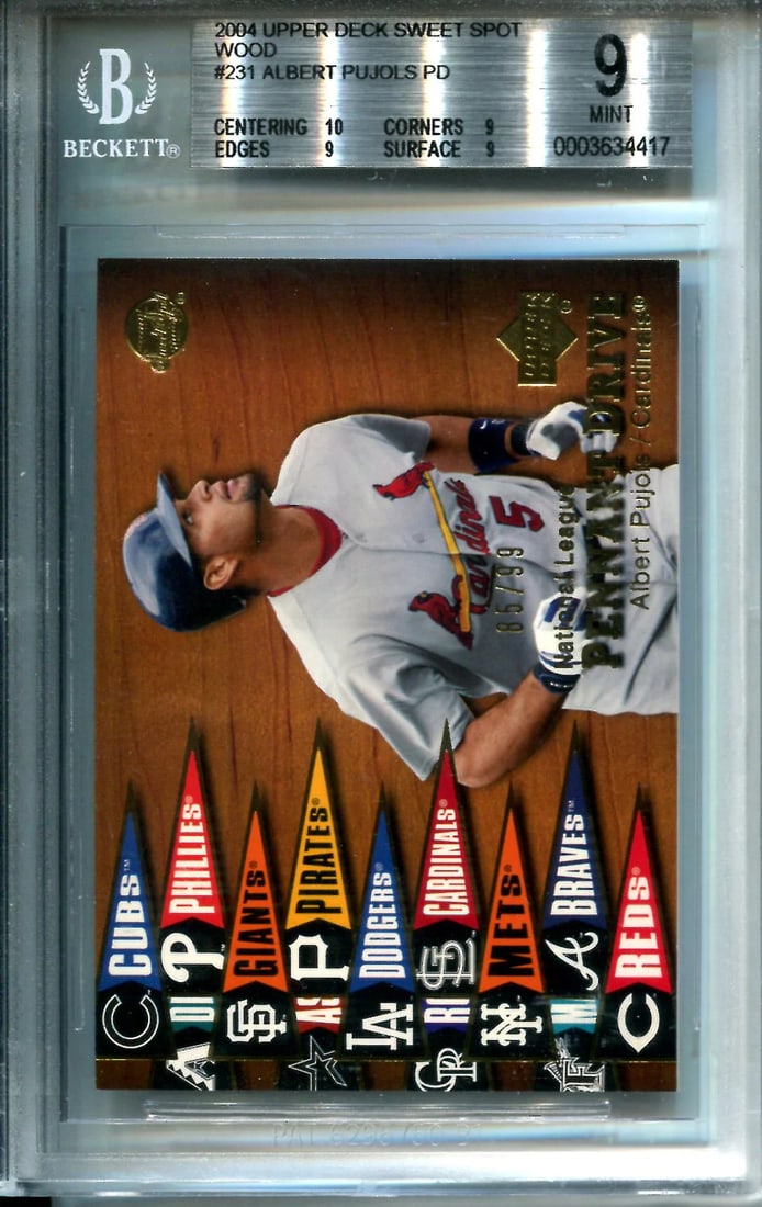 Albert Pujols 2004 Upper Deck Sweet Spot Unsigned Card #85/ 99 (Beckett) (1 of 2)