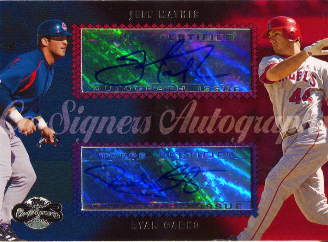 Topps Card Autographed By Ryan Garko Jeff Mathis (1 of 1)