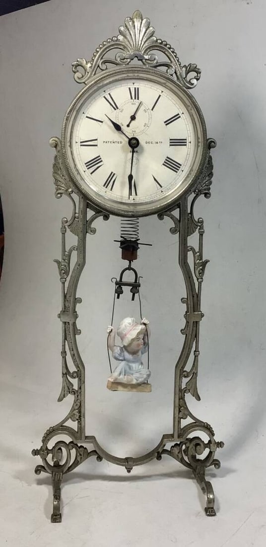 Ansonia Jump Swing Trapeze Figurine Clock functional Circa.1920 Rare Antique: Ansonia Jump Swing Trapeze Figurine Clock functional Circa.1920 Rare Antique Item Specifics: Antique: NA Shape: NA Autograph Format: NA Signed By: NA Power Source: NA Item Length: NA Vintage: NA Autog