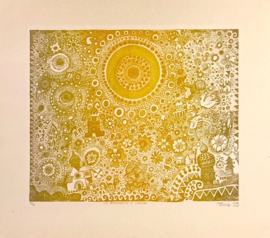 Psychedelic Lithograph Print 1975 Signed Juan Romero Spanish Art: Psychedelic Lithograph Print 1975 Signed Juan Romero Spanish Art Item Specifics: Unit Of Sale: Single Piece Artist: Juan Romero Fernandez Signed By: Juan Romero Fernandez Image Orientation: Landscape 