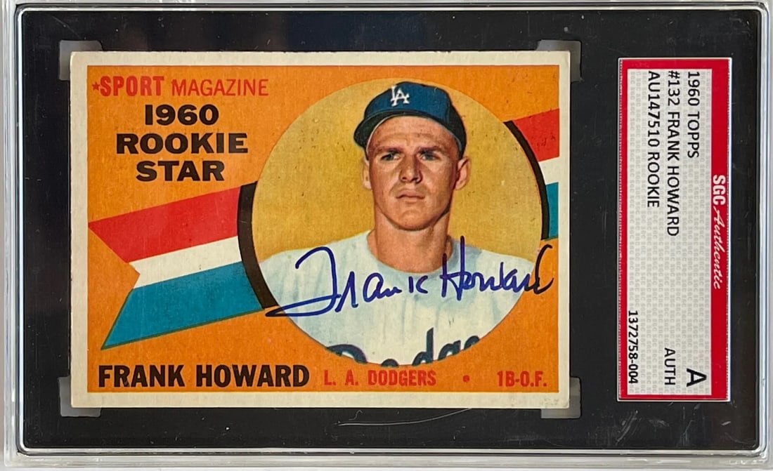 Howard Frank Autographed 1960 Card Rookie Topps #132 SGC (1 of 2)