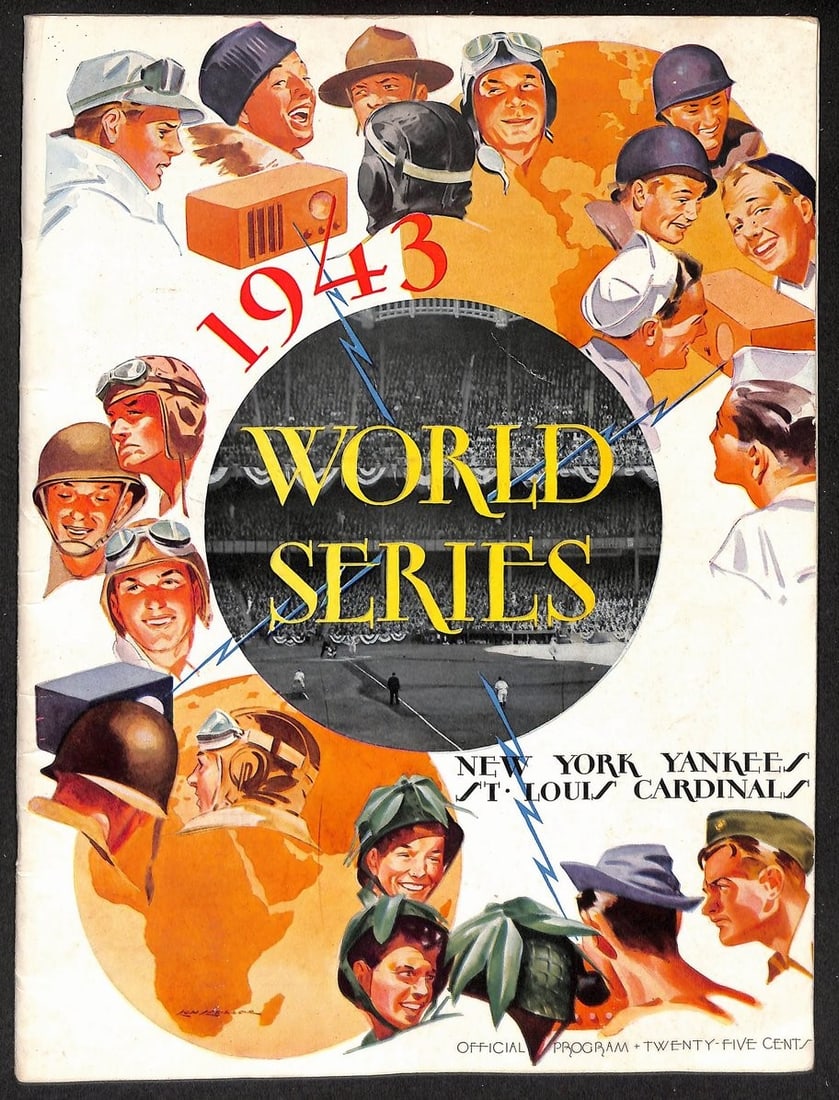 1943 World Series Program New York Yankees vs. St. Louis Cardinals VERY CLEAN (1 of 5)